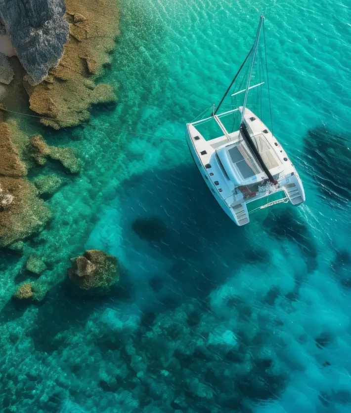 Catamaran at Bay