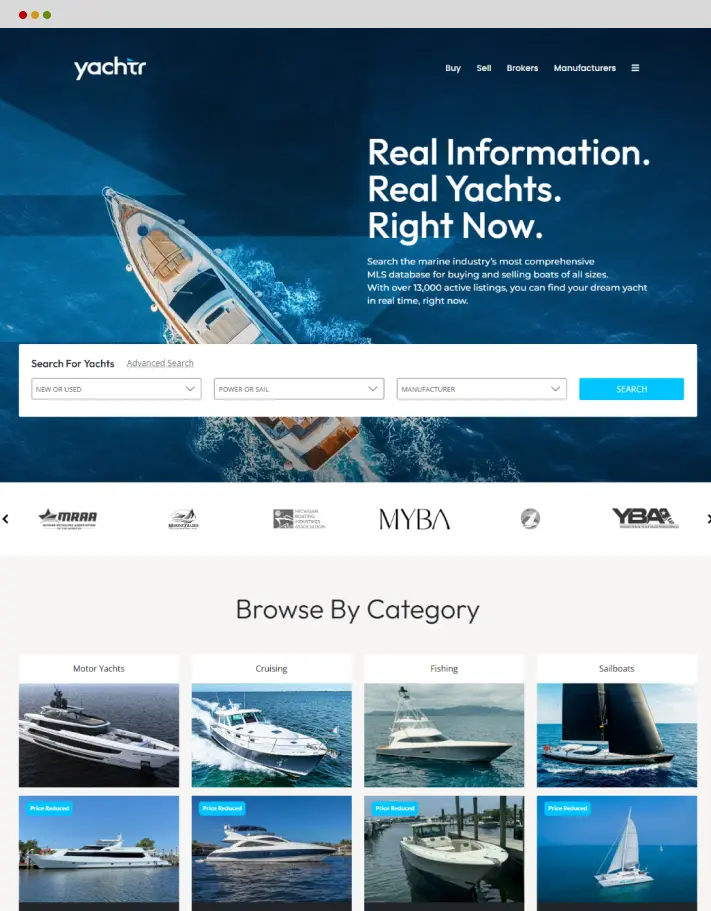 Yachtr.com Homepage